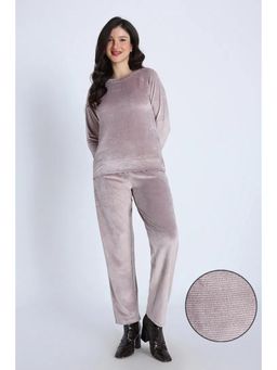 Zivame - Women Grey Polyester Blend Solid Top with Pyjama