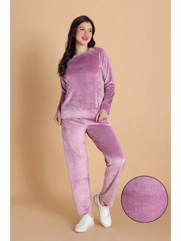 Zivame - Women Pink Polyester Blend Solid Top with Pyjama