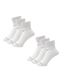 New Balance - White Solid/Plain Casual Socks For Men (Pack of 6)