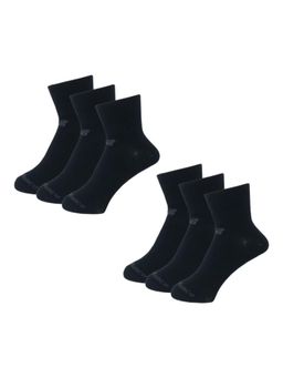 New Balance - Black Solid/Plain Casual Socks For Men (Pack of 6) (L)