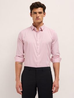 MISCHIEF MONKEY - Pink Stripe Shirt for Men