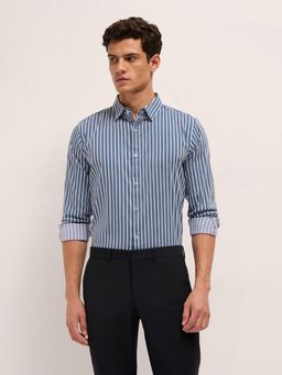 MISCHIEF MONKEY - Blue Stripe Shirt for Men