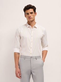 MISCHIEF MONKEY - Yellow Stripe Shirt for Men