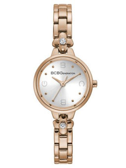 BCBGMAXAZRIA - GENERATION Quartz Crystals Silver Round Dial Women's Watch - GN50724002