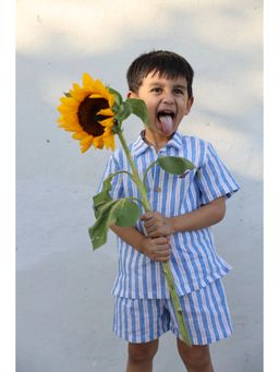 Funny Bones - Serene Stripes Pure Linen Co-Ord (Set of 2)