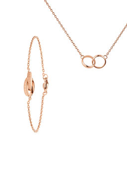 Daniel Wellington - Gift Set Elan Unity Rose Gold Necklace & Elan Unity Rose Gold 165mm Bracelet