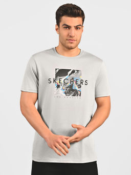 SKECHERS - Men Marble Print T-Shirt