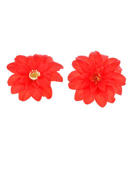 Silvermerc Designs - Red Flower Hair Accessory (Pack of 2)