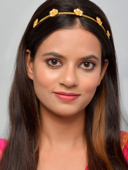 Silvermerc Designs - Floral Gold plated Hair Band