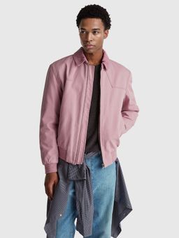 United Colors of Benetton - Pink Collar Neck Solid Jacket