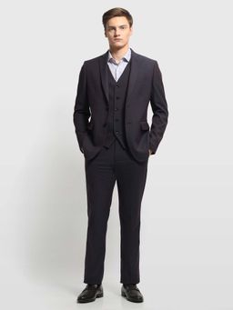 Arrow - Blue Dobby Self Design Three Piece Suit