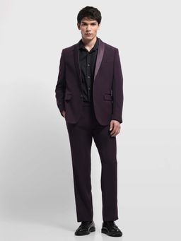 Arrow - Purple Tailored Fit Tuxedo Two Piece Suit