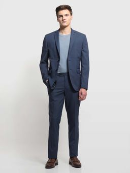 Arrow - Blue Tailored Fit Textured Two Piece Suit