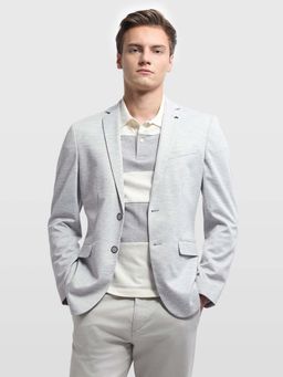 Arrow - Grey Zero Calorie Slim Fit Textured Blazer