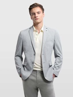 Arrow - Grey Zero Calorie Slim Fit Textured Blazer