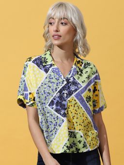 ONLY - Women Printed Yellow Shirt