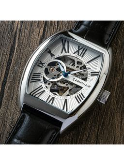 Earnshaw - Beauchamp Automatic Skeleton Silver Tonneau Dial Mens Watch - ES-8148-07
