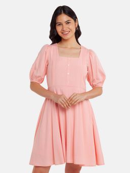 Zink London - Women Pink Solid Mini Dress
