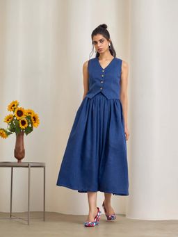 Maisolos - Alina Skirt Blue Co-Ord (Set of 2)