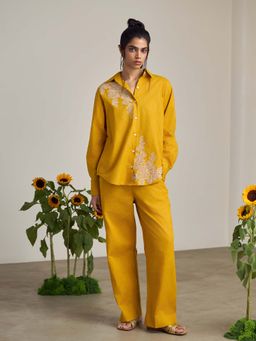 Maisolos - Blair Mustard Shirt with Pant (Set of 2)