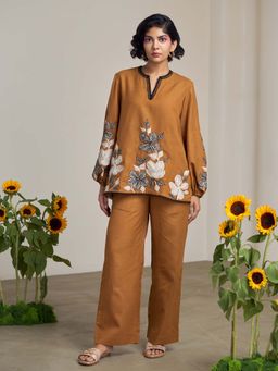 Maisolos - Sand Dunes Brown Top with Pant (Set of 2)