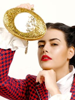 Odette - Gold Acrylic & Resin Textured Clutches