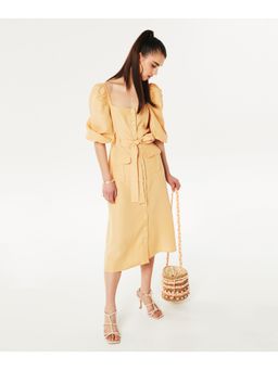 TWIST by Ipekyol - Midi Peach Dress With Belt