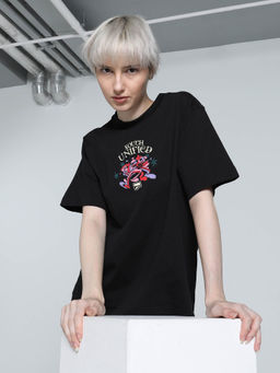 Puma - Downtown Relaxed Graphic Women's Black T-Shirt