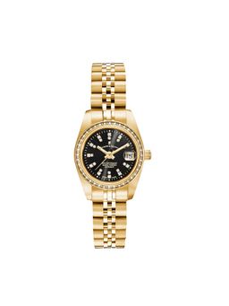 Jacques Du Manior - Inspiration Swiss Made Analogue Black Round Dial Womens Watch- Nrop.22