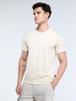 Cava Athleisure - Cream Supima Crew Neck T-Shirt