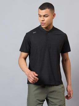 Dida - Men Dri-Fit Solid Henley Neck T-Shirt