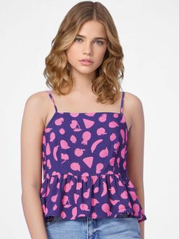 ONLY - Women Printed Purple Top