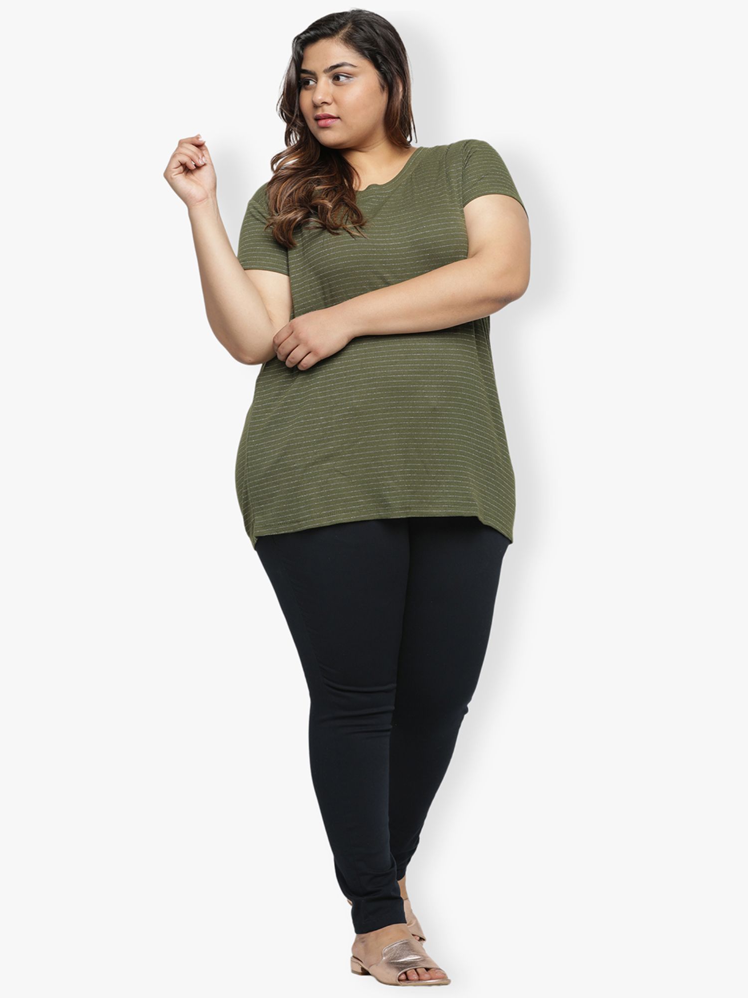 Buy aLL Plus Size Navy Blue Solid Pant 