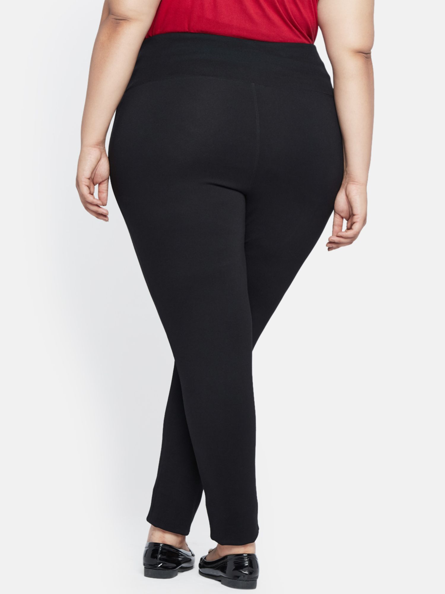 Buy aLL Plus Size Black Solid Jeggings 