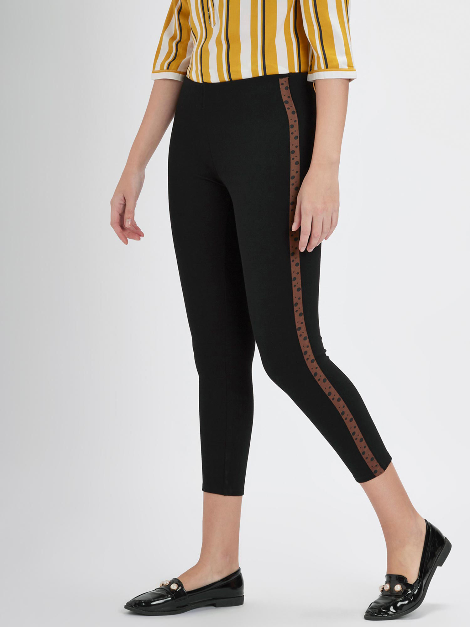 Lee Cooper Ladies Black Denim Leggings 