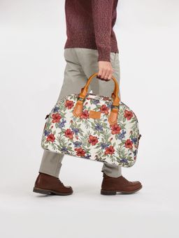 The Clownfish - Tapestry & Faux Leather Unisex Travel Duffle Bag 24L - Multicolor (S)