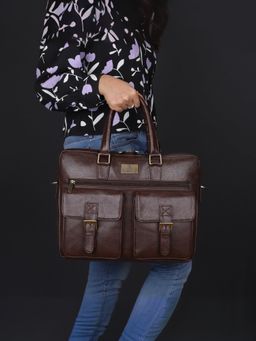 The Clownfish - Faux Leather 15.6 Inch Laptop Messenger Bag (S)