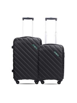 The Clownfish - Combo Of 2 Abs Hard Case 4 Wheel 4 Spinner Wheels Trolley Bags - Black (M/S)