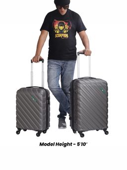 The Clownfish - Combo Of 2 Luggage Abs Hard Case 4 Wheel 4 Spinner Wheels Trolley Bags (M/S)