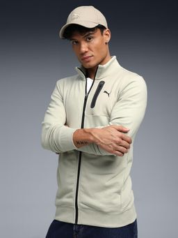 Puma - Essentials Overlay Mens Full Zip Sweat Jacket - Beige