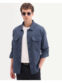 Rare Rabbit - Double Layer Twill Shacket - Blue