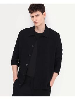 Rare Rabbit - Button Regular Fit Shacket - Black
