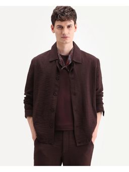 Rare Rabbit - Button Regular Fit Shacket - Brown