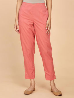 Fabindia - Orange Cotton Ankle Length Ethnic Pant