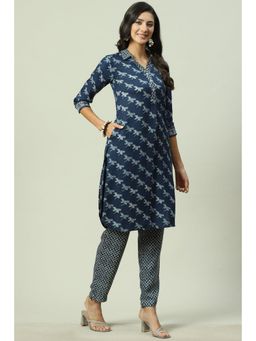 Biba - Blue Printed Kurta