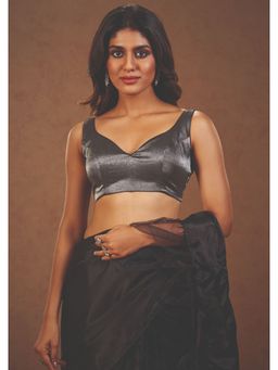 SALWAR STUDIO - Black Tissue Readymade Blouse