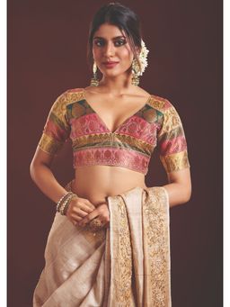 SALWAR STUDIO - Multi-color Brocade Readymade Blouse