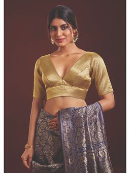 SALWAR STUDIO - Gold Tissue Readymade Blouse