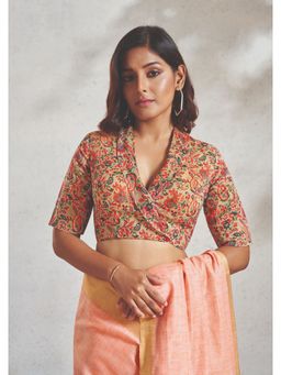 SALWAR STUDIO - Gold Chanderi Readymade Blouse