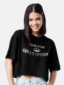 The Souled Store - Brooklyn Nine-Nine Ginas Opinion Women Oversized Crop T-Shirt